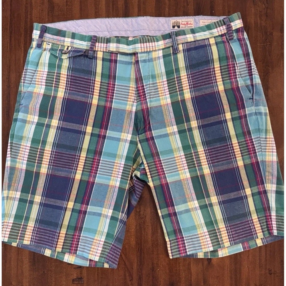 Polo Ralph Lauren Authentic Indian Madras Plaid Shorts Men's Size 36 Classic Fit